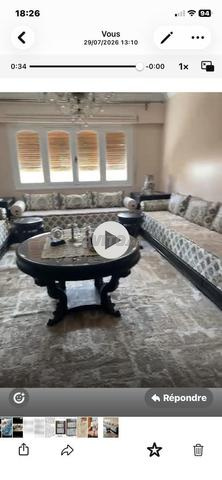 Salon marocain bois chouk avec tlamet - 2