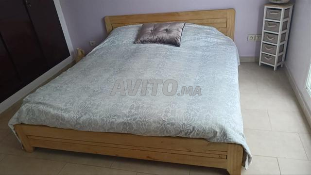 Lit 2 places bois massif avec matelas