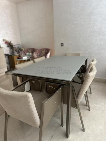 غرفة طعام 6 كراسي بتصميم عصري