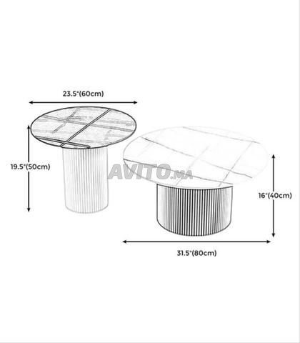 Ensemble de 2 tables basses gigognes - 2