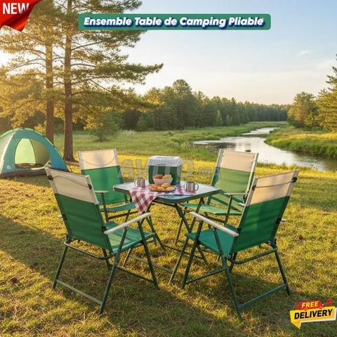 Ensemble de Camping Table Pliante & 04 Chaises - 2