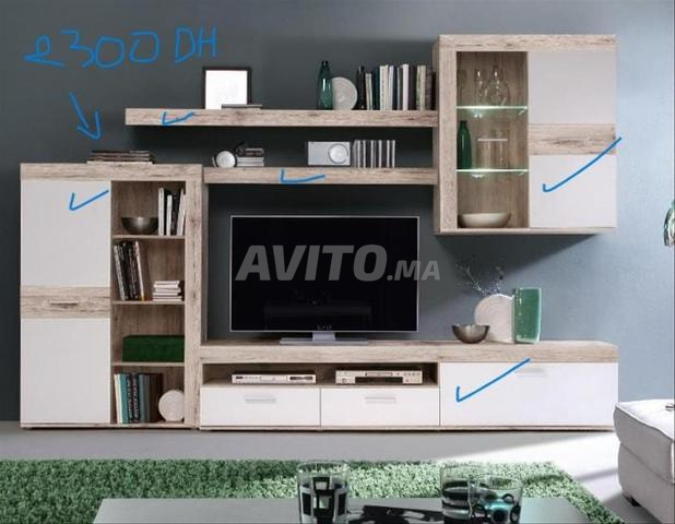 Canapé, meuble TV, Tapis, Chambre à coucher à vendre - 2