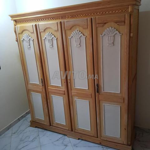غرفة نوم كاملة مع خزانة كبيرة 4 أبواب - 2