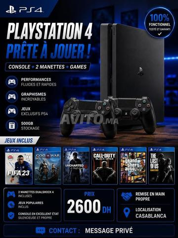 PlayStation 4 Slim 500GB 2 Manettes
