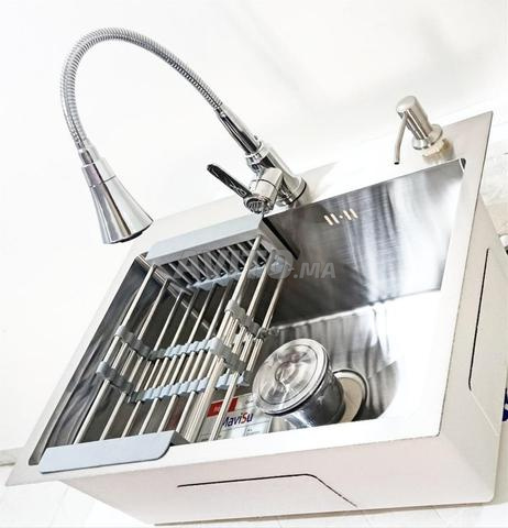 Évier de cuisine inox complet avec robinet - 2