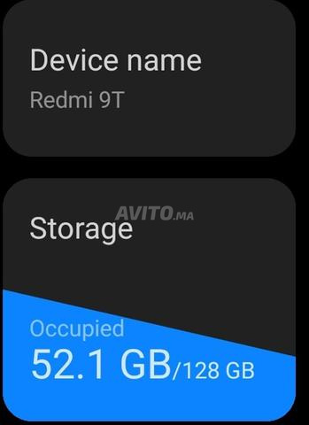 Redmi 9t, 128GB, 4 RAM, 48MP bon état - 2
