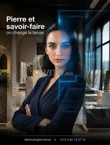 Showroom marbre et finitions sur mesure Fès