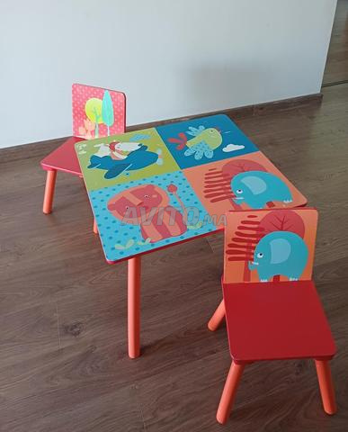 À vendre ensemble table et 2 chaises enfants