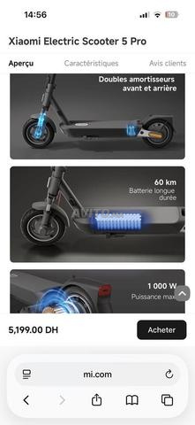 Trotinette électrique Xiaomi Pro 5 comme neuve