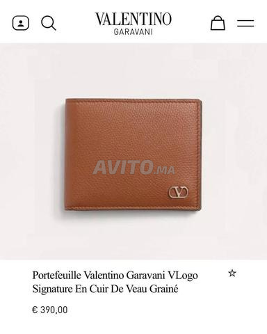 PORTEFEUILLE VALENTINO CUIR MARRON - 2