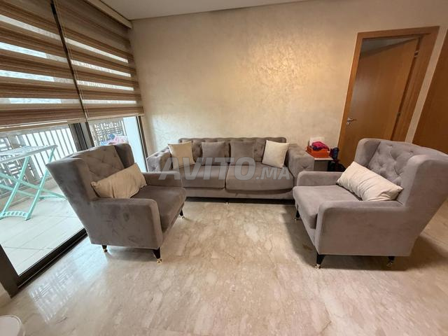 Salon complet moderne – 1 canapé et 2 fauteuils