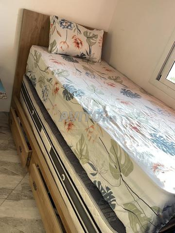 سرير MDF مع مرتبتين (مقاس فردي) 🛏️ - 2