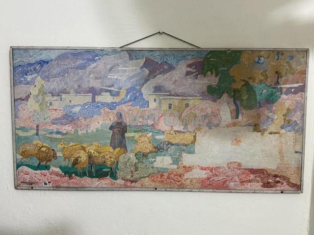 Tableau d'art original signé et daté 1973