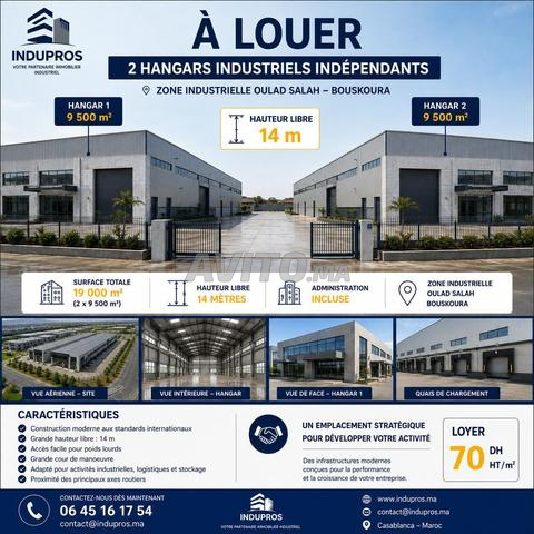 À LOUER – 2 Hangars Industriels Indépendants