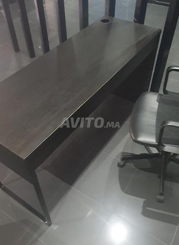 مكتب احترافي بني أسود 142x50 سم - 2