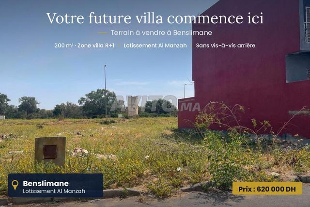 Terrain titré 200m² à bâtir Benslimane