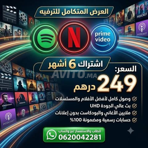 Offre 3 en 1 Netflix, Prime & Spotify (6 Mois)