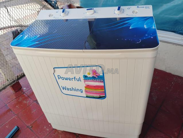 آلة غسيل HOMETEC ذات حوضين (7.5 - 8 كجم)