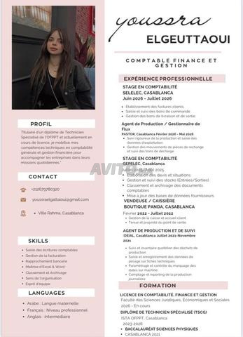 CV Comptable débutante - Casablanca