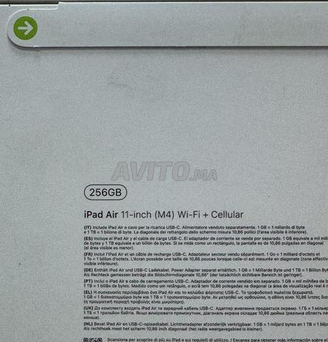 iPad Air (11 pouces) M4 256Go neuf - 2