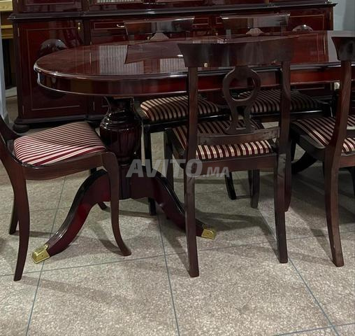 طاولة طعام إيطالية مع 6 كراسي ببرشيد - 2