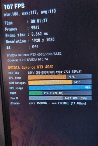 حاسوب ألعاب RTX 4060 8GB / Ryzen 5 3600 - 2