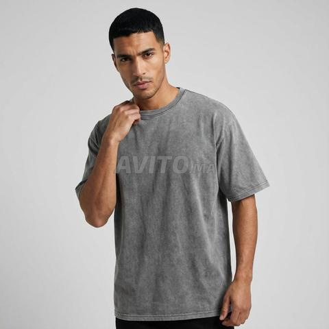 تيشيرت أوفرسايز بتأثير مغسول (Washed/Tie-Dye) - 2