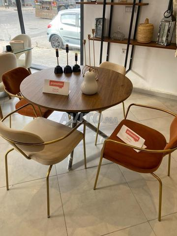 Ensemble Table à Manger Ronde 4 Chaises Modernes - 2