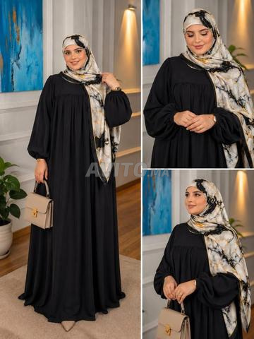 عباءة كشكشة مع شال مصري - 2