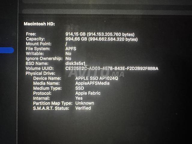 MacBook Pro M1 2020 16 Go RAM 1 To SSD
