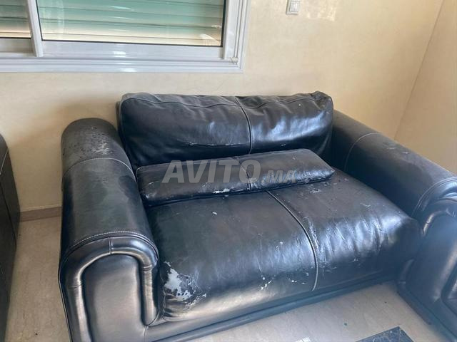 Salon en cuir Canapé pour ceux qui veulent le retapisser chez le tapissier - 2