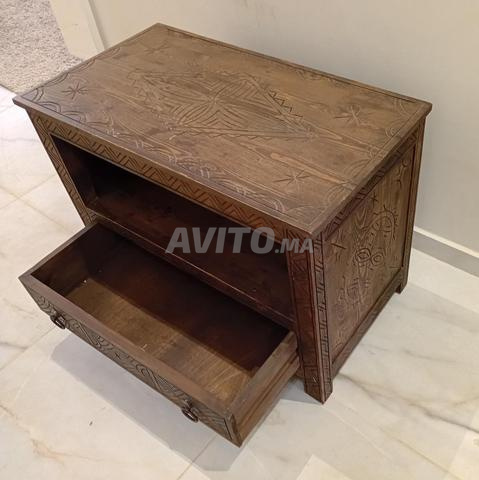 Meuble berbère antique en bois de chêne naturel - 2