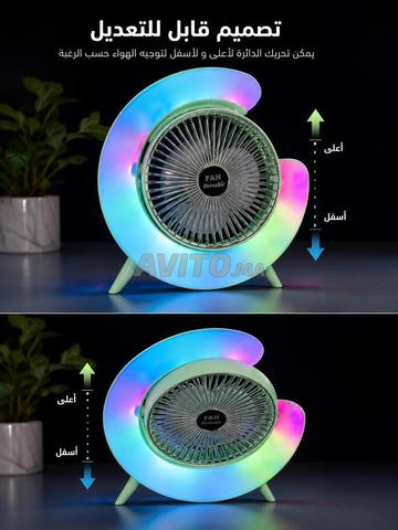 مروحة مكتبية جديدة بإضاءة RGB - 2