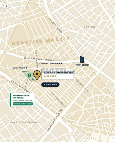 Local commercial à vendre de 121 m² (Maarif)