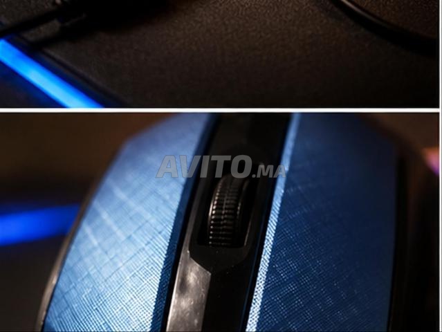 🖱️ ماوس جيمنج USB – أزرق – 50 درهم - 2