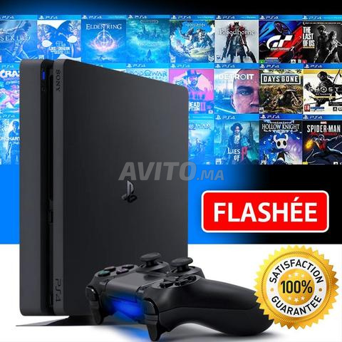 PS4 Slim 1T flashée avec jeux pré-installés