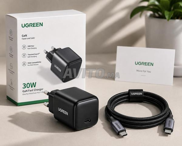 Pack UGREEN Chargeur GaN 30W Câble USB-C - 2