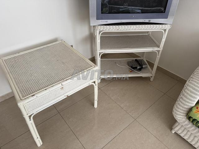 Salon en vrai rotin (8 pièces et matelas) - 2