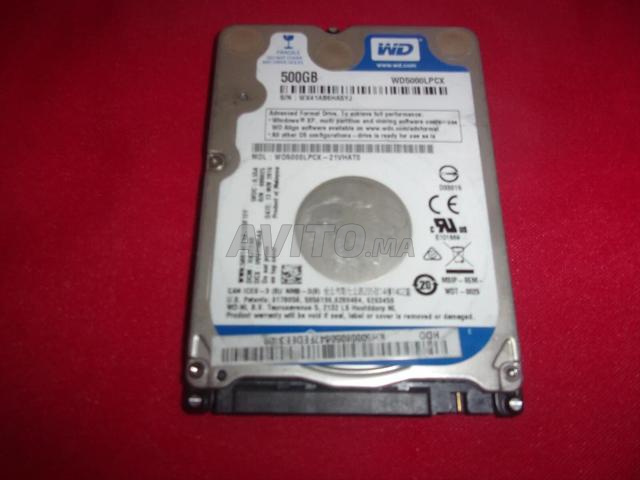 Disque dur 500 GB SATA WD pour PC portable