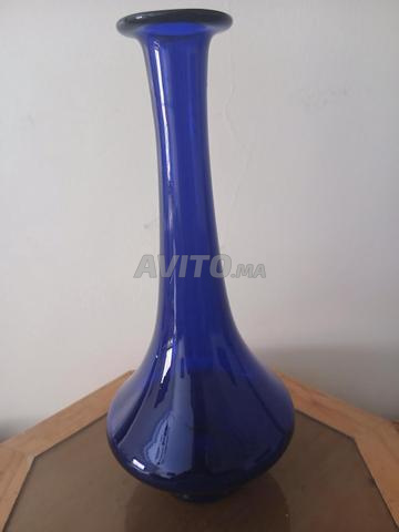 Vase en verre bleu cobalt