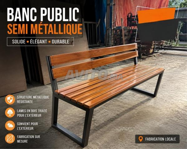 Banc public semi-métallique prix d'usine
