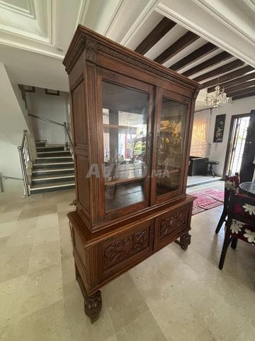 Ensemble buffet et vaisselier bois massif sculpté