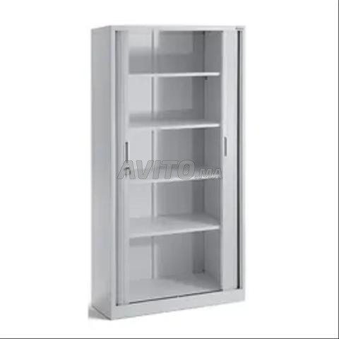 Armoire haute métallique avec 2 portes rideau - 2