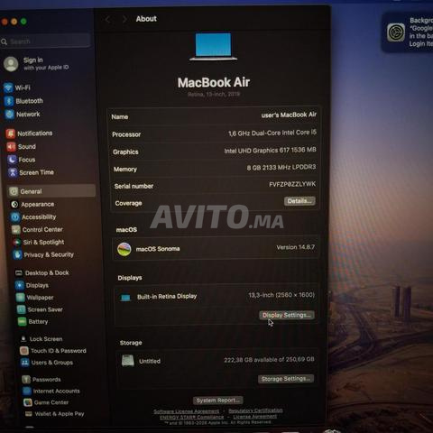 ماك بوك اير 2019 i5 - 2
