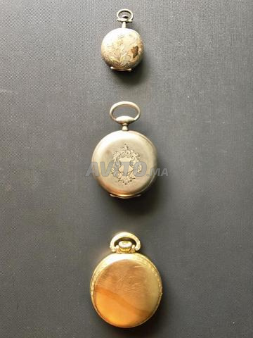 3 anciennes montres à gousset en argent - 2