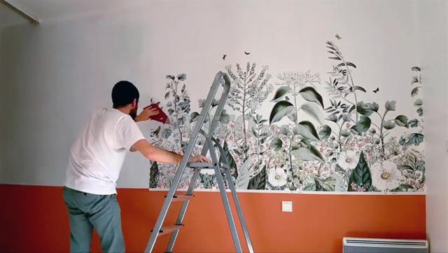 Installation de papier peint Papi Ban