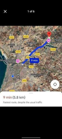 Terrain à vendre 8000 m² sur la route de Dar El Kaid (El Barrage)