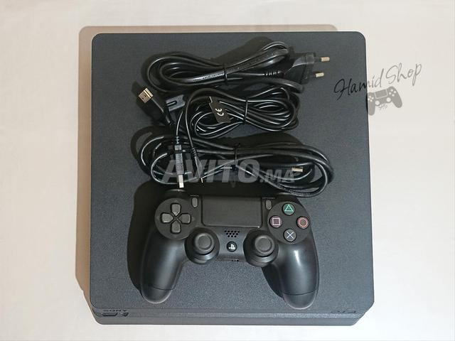 PS4 Slim 1TB Flashée | Manette originale | 3 Câbles - 2