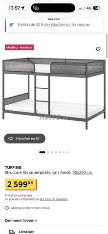 2 lits superposés IKEA 4 matelas - 2