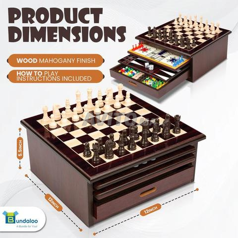 Jeux de Société 10 en 1 Bundaloo Échecs Dames - 2